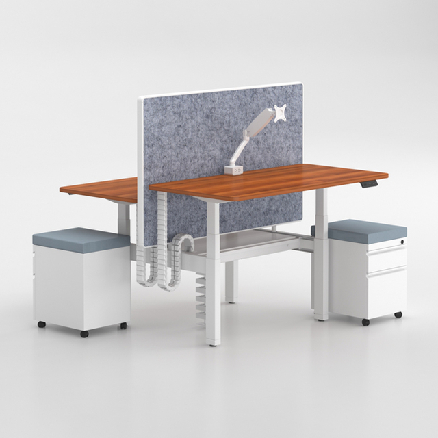 Face-to-face zit-sta-tafel voor 2 personen Werkstation Elektrisch zit-sta-tafel